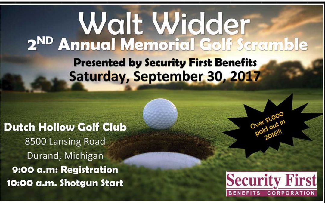 Walt Widder 2nd Annual Memorial Golf Scramble
